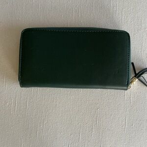 Saks Fifth Avenue Leather Green Wallet- NWOT